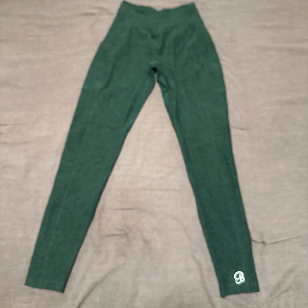 Bombshell Sportswear Dark Green High-Waist Leggings - Picture 3 of 4